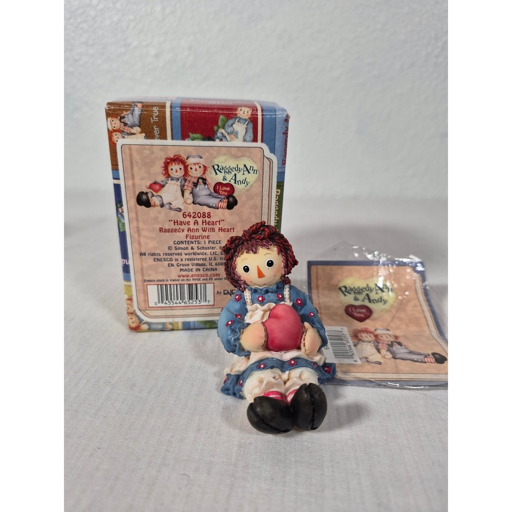 Enesco Raggedy Ann With Heart Figurine Have A Heart 642088 Resin Boxed Vintage